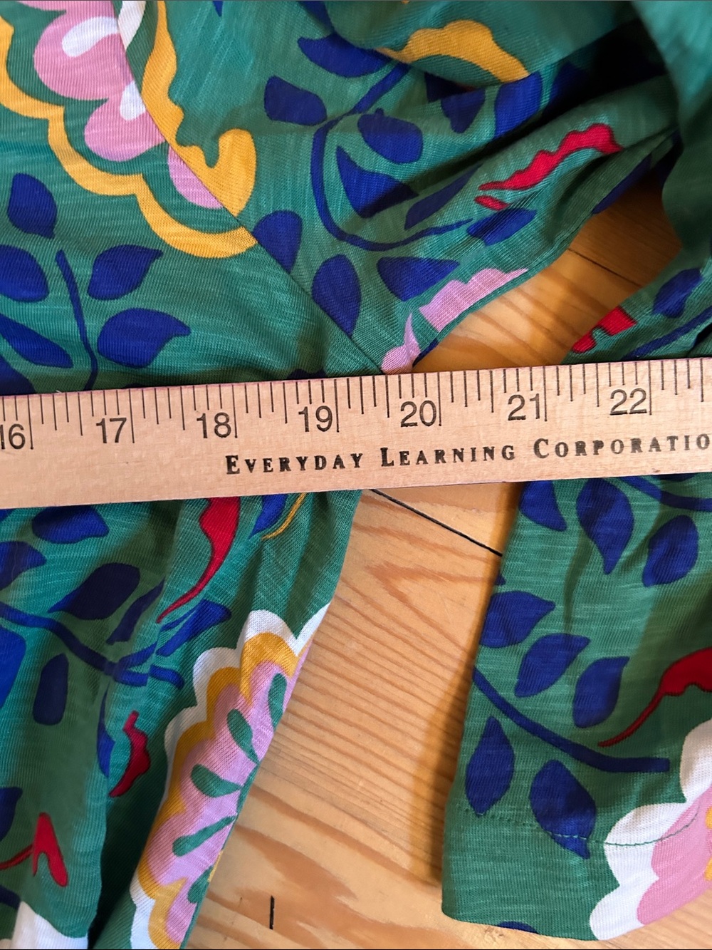 Green Floral Wrap Dress with Belt - Picture 10 of 10